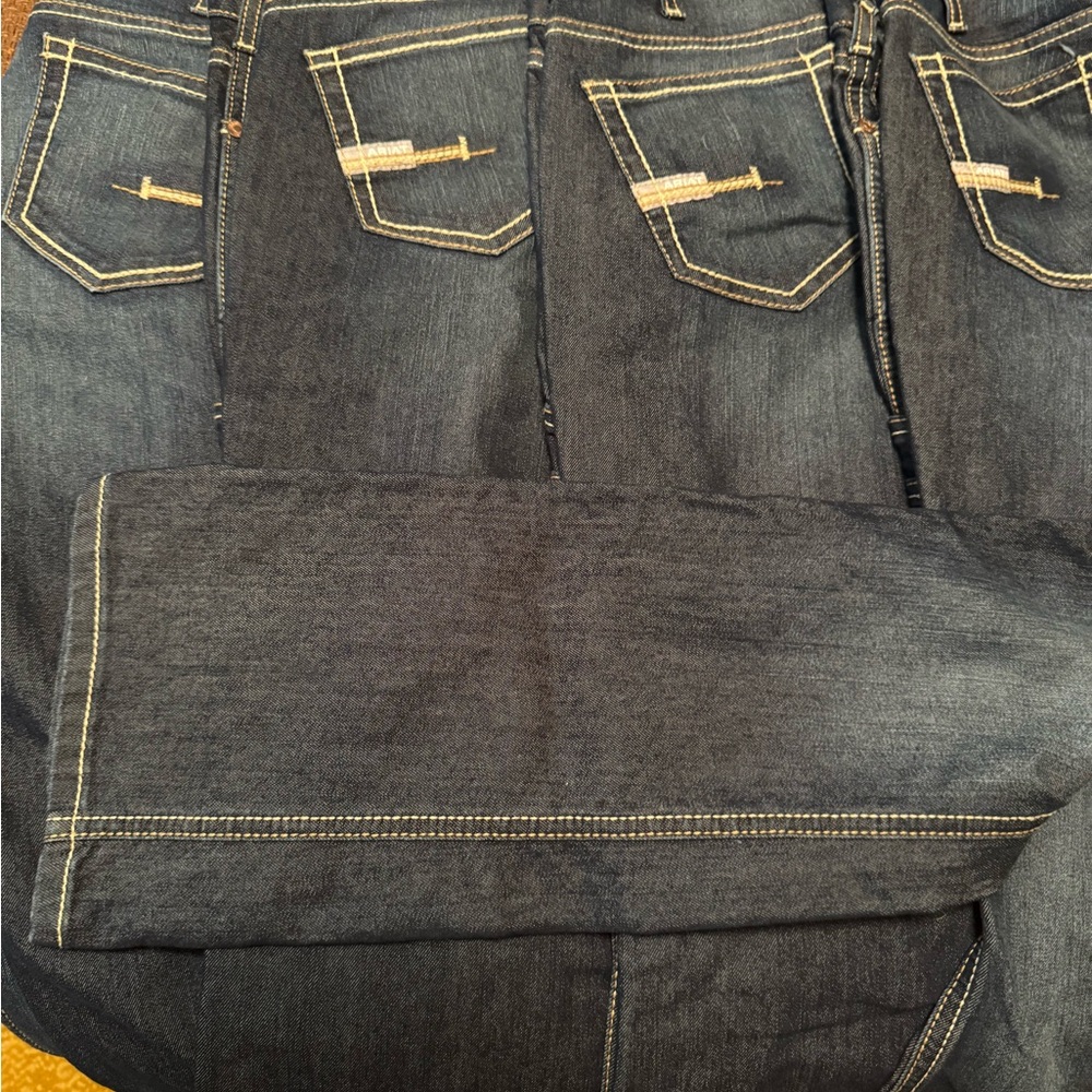 Ariat Blue Straight Jeans Classic Design Rebar 27R and 27S, 2 each